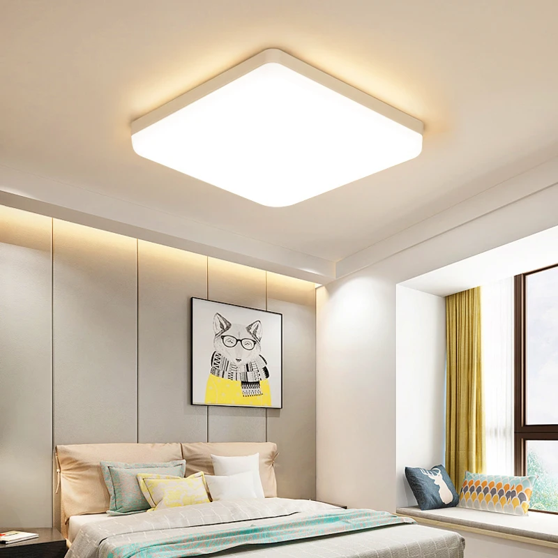 Ultra Thin LED Ceiling Lamp 48W 36W 24W 18W Modern Panel Light in Living room Bedroom Surface Mount Fixture Round  Square image 5