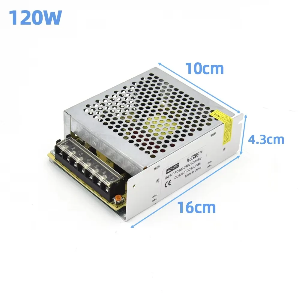 Fuente de alimentación conmutada, transformador de luz AC110V 220V a DC12V 24V 60W 400W 600W 120W, adaptador de fuente de alimentación para tira de