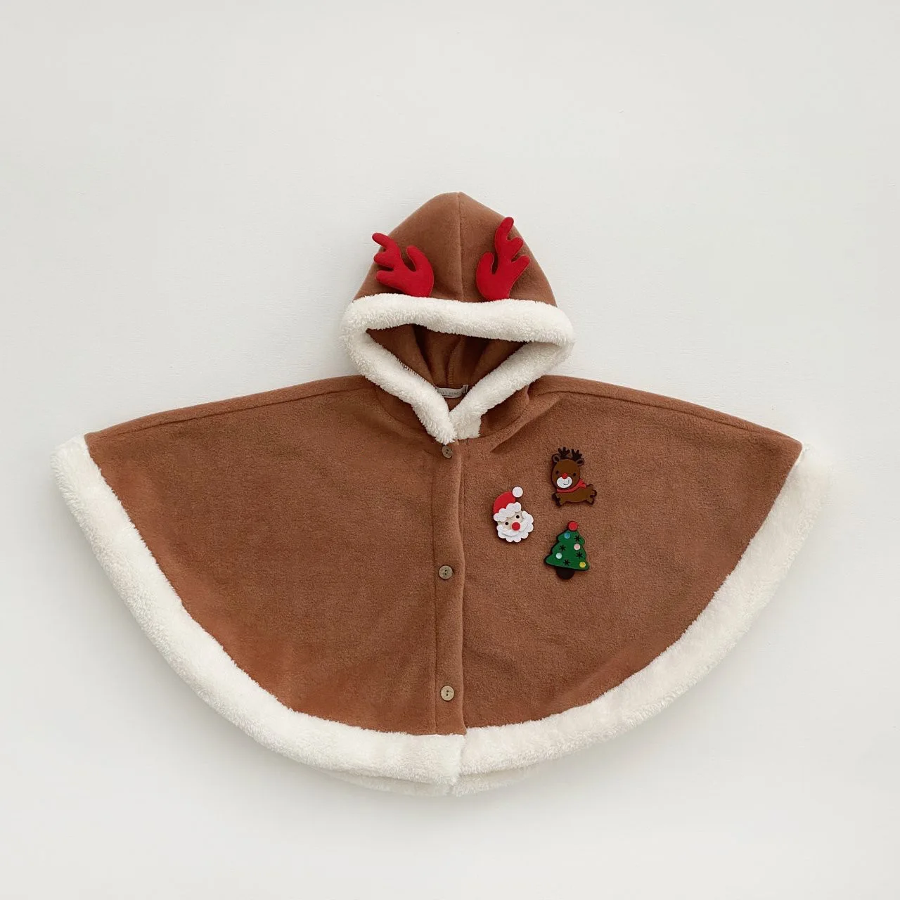 Boy Christmas Fairy  Winter Christmas Santa Claus Cosplay Red Cloak Brown Deer  Costume baby elf