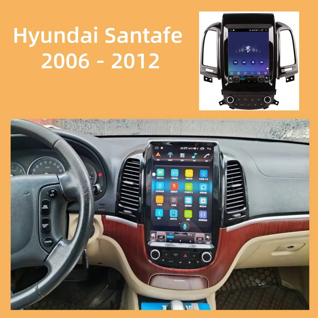 

12.1 Inch Android 13 Car Radio For Hyundai Santafe 2006 2007 2008 2009 2010 - 2012 GPS Navigation Carplay Multimedia Head Unit