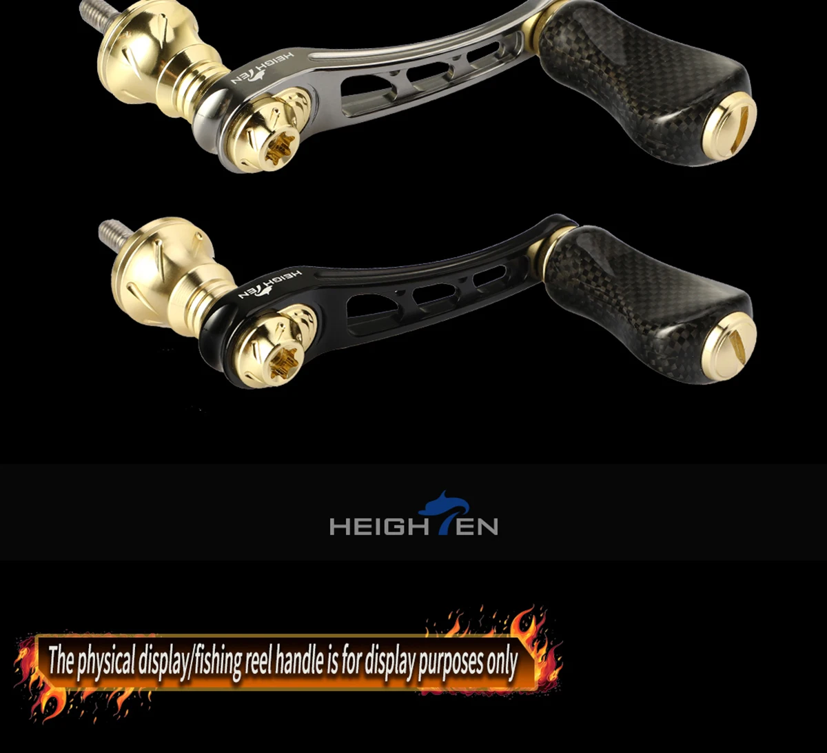 HEIGHTEN Spinnrolle mit Einzelgriff und Einstellbarem Spindelabstand von 40mm bis 50mm und 20mm Carbon-Knöpfen für Luya-Angeln – Detail 24