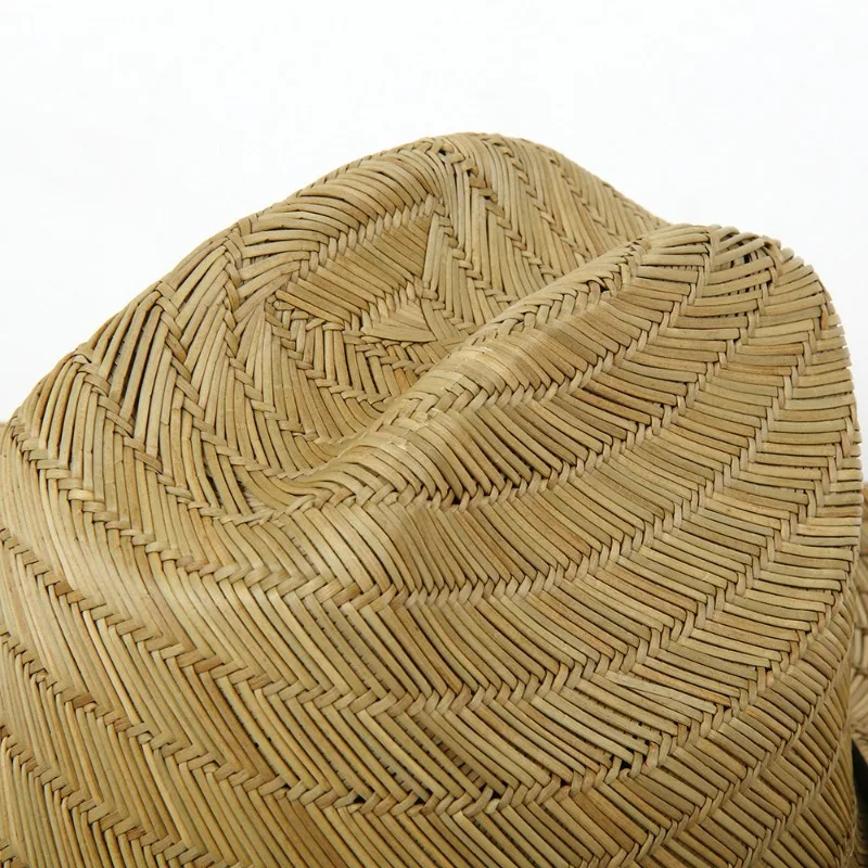 Wide Brim Tie Cowboy Straw Hat Spring Summer Beach Vacation Sun Protection Cap Unisex