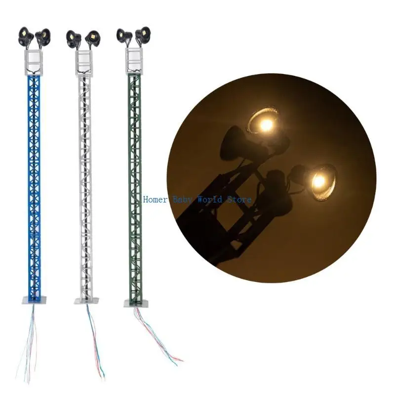 

B2QD модель железной дороги 1 светильники в масштабе HO, четыре лампы, лампы, песочный стол, военная игра, решетчатая мачта,