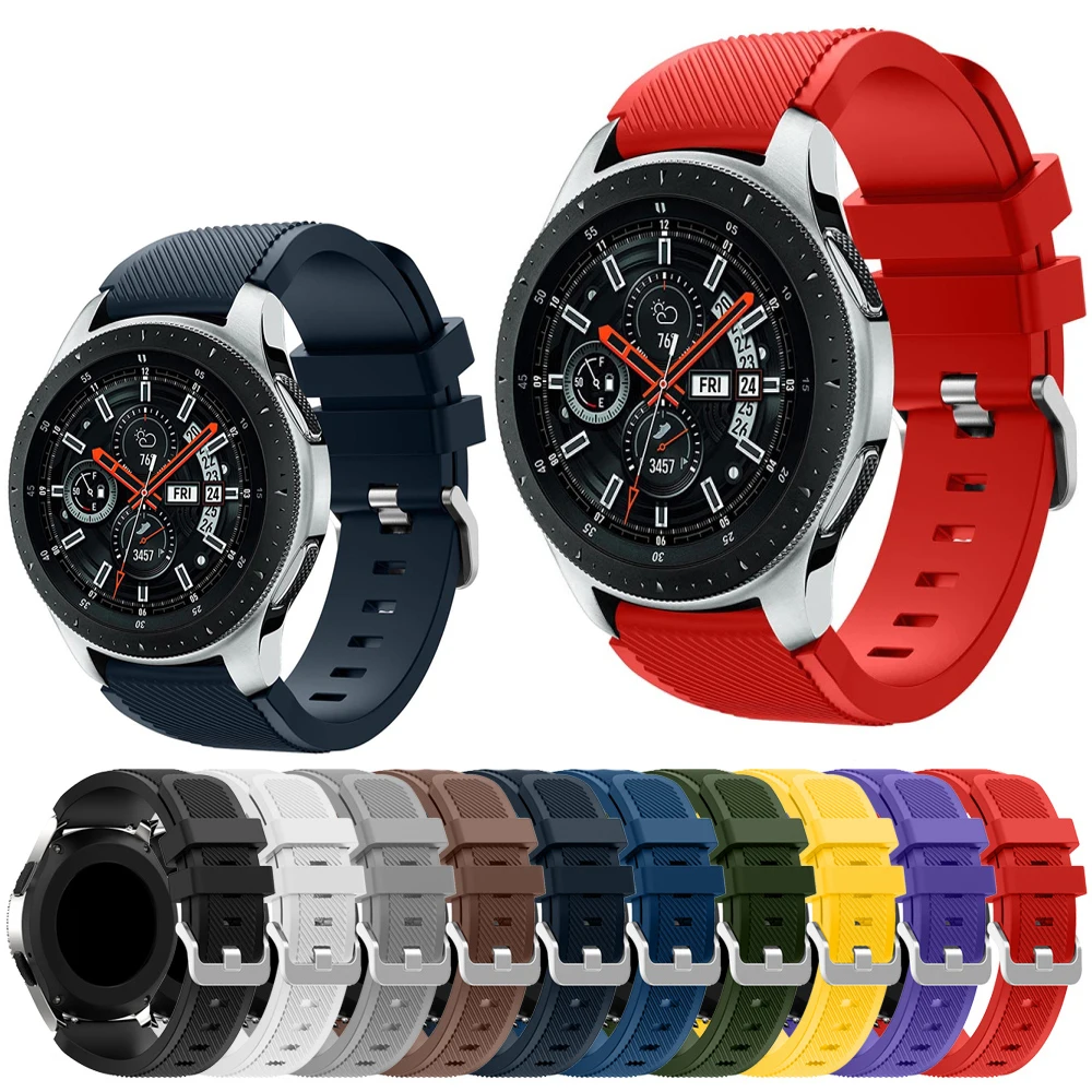 

22mm Silicone Band For Samsung Galaxy Watch 46mm/Gear S3 Frontier/Huawei Watch GT GT2 46mm/Amazfit GTR 47mm GTR 2 Correa strap