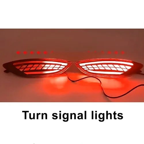 Imagen 2 del producto 2 unids/set de luz LED para parachoques trasero de coche para Hyundai Accent Verna Solaris Brio 2008-2015 Reflector trasero lámpara antiniebla de freno señal de giro