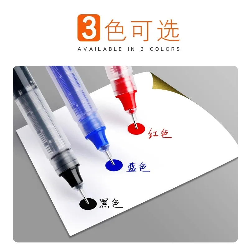 Gel Pen with Fine Nib, Big Ink Capacity, Business Office and School Stationery, Office Ballpoint, Black, Blue and Red