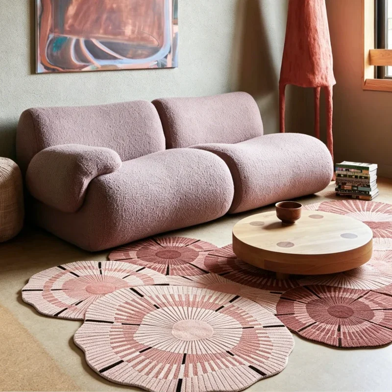 Irregular Shape Living Room Decoration Plush Carpet Large Area Rugs for Bedroom Fluffy Soft Lounge Floor Mat Thick Washable Rug