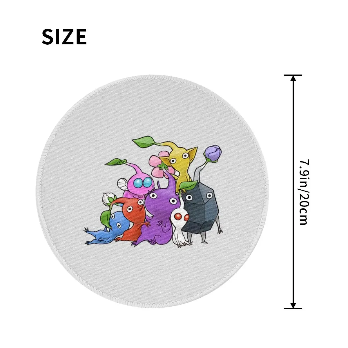 Pikmin Ideas Game Art Round Mouse Pad Computer Keyboard Mouse Mat Gaming Laptop Desk Mat Office Table Mats