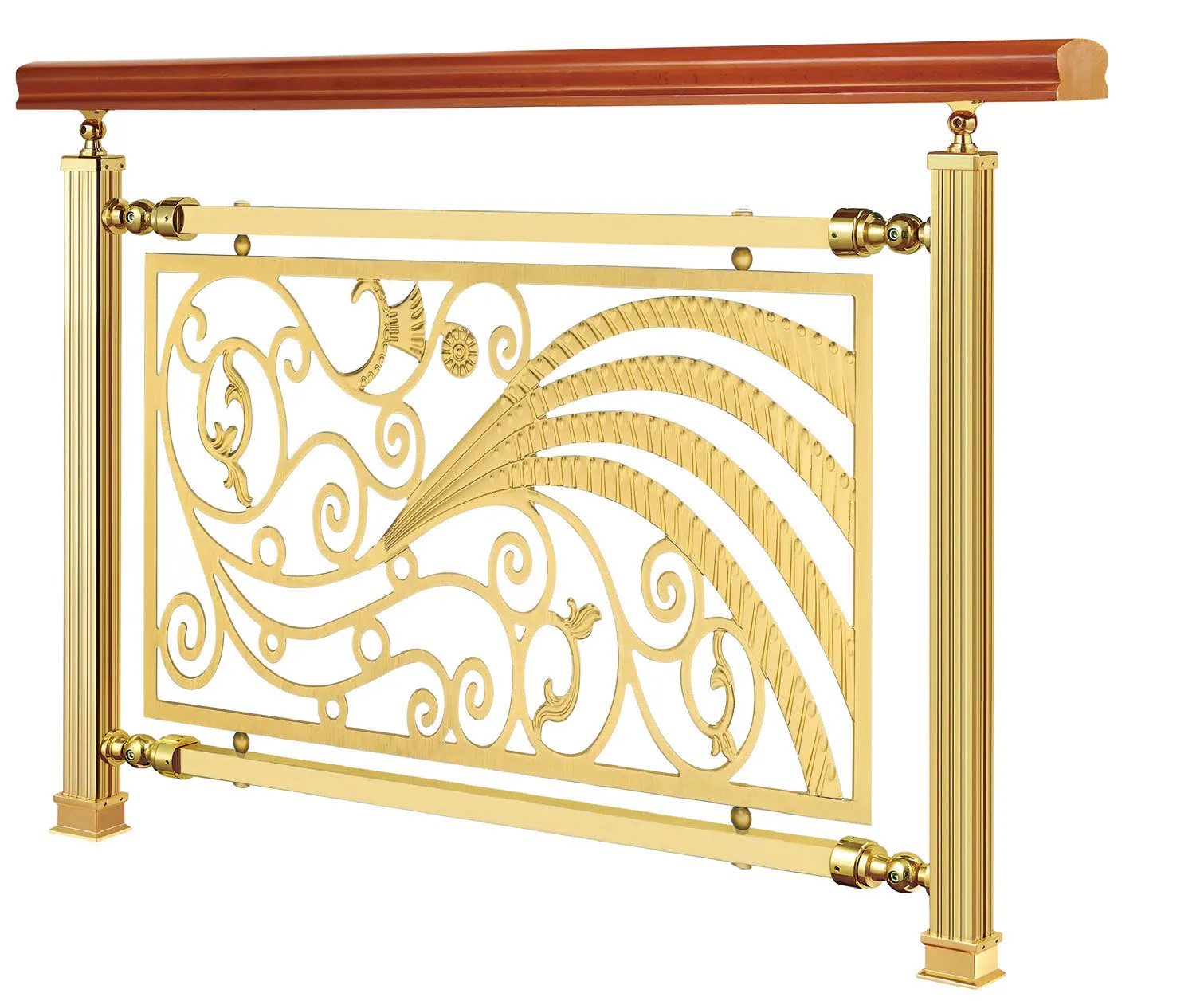 Maatwerk Ontwerp Aangepaste Trapleuning Decoratief Binnen voor Villa Licht Luxe Stijl Interieur Trapleuning