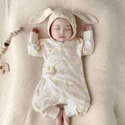 Neugeborene Baby kleidung niedlichen Design Stram pler für Jungen Mädchen Langarm Frühling Bodysuit & ein Stück 5-Tage-Versand Baby kleidung