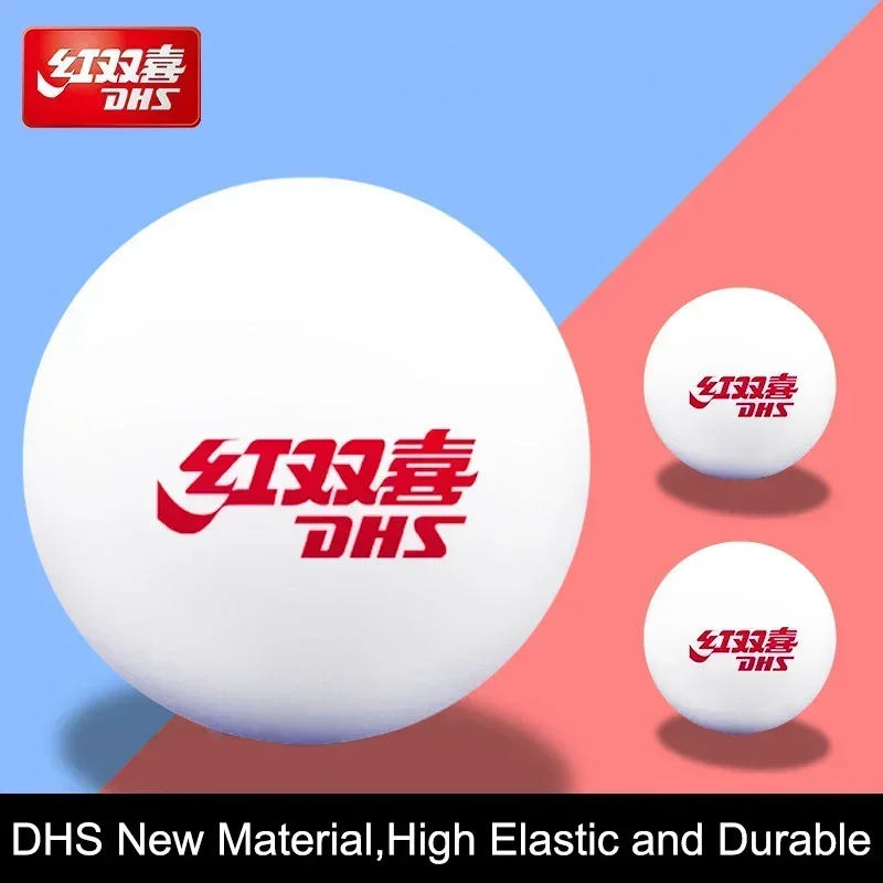 DHS D40+ Seamed Ping Pong Balls New ABS Material Table Tennis Ball ITTF Approved for Professional Sportsman Training Competition