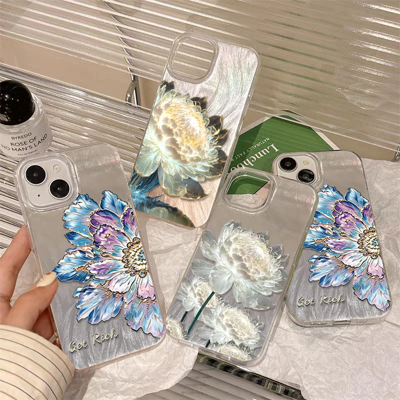 Dreamy Purple Lotus Aesthetic Case For Samsung Galaxy A57 A37 A17 A27 A07 A06 A56 A55 A54 A25 A36 A35 A26 A04E A13 A15 A12 A34