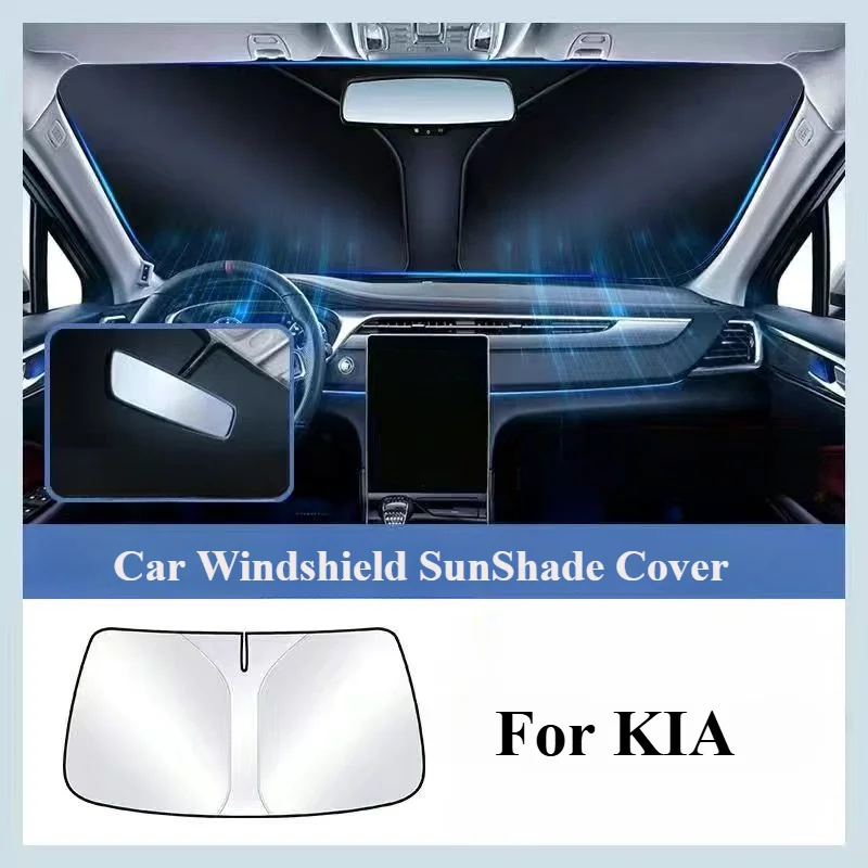 

For KIA RIO 3 K2 K3 K4 K5 Sportege Picanto Optima Soul Ceed Sorento Forte Stinger Car Windshield Sunshades Cover Sun Protection