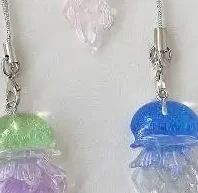 Creative Jelly Color Jellyfish Charm Keychain Y2K Beaded Pendant Phone Chain Car Hanging Decoration Bag Pendants Ornament Gifts