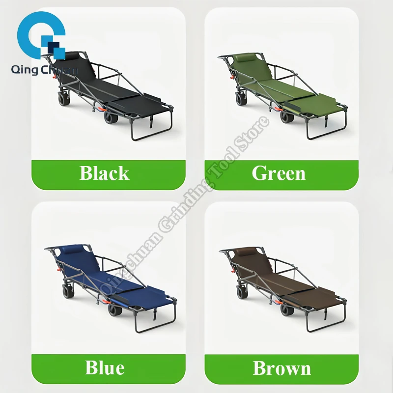 عربة تخييم متعددة الوظائف في الهواء الطلق كبيرة الحجم حديقة الشاطئ مقطورة يدوية يمكن الجلوس والاستلقاء عربة التخييم المحمولة #6