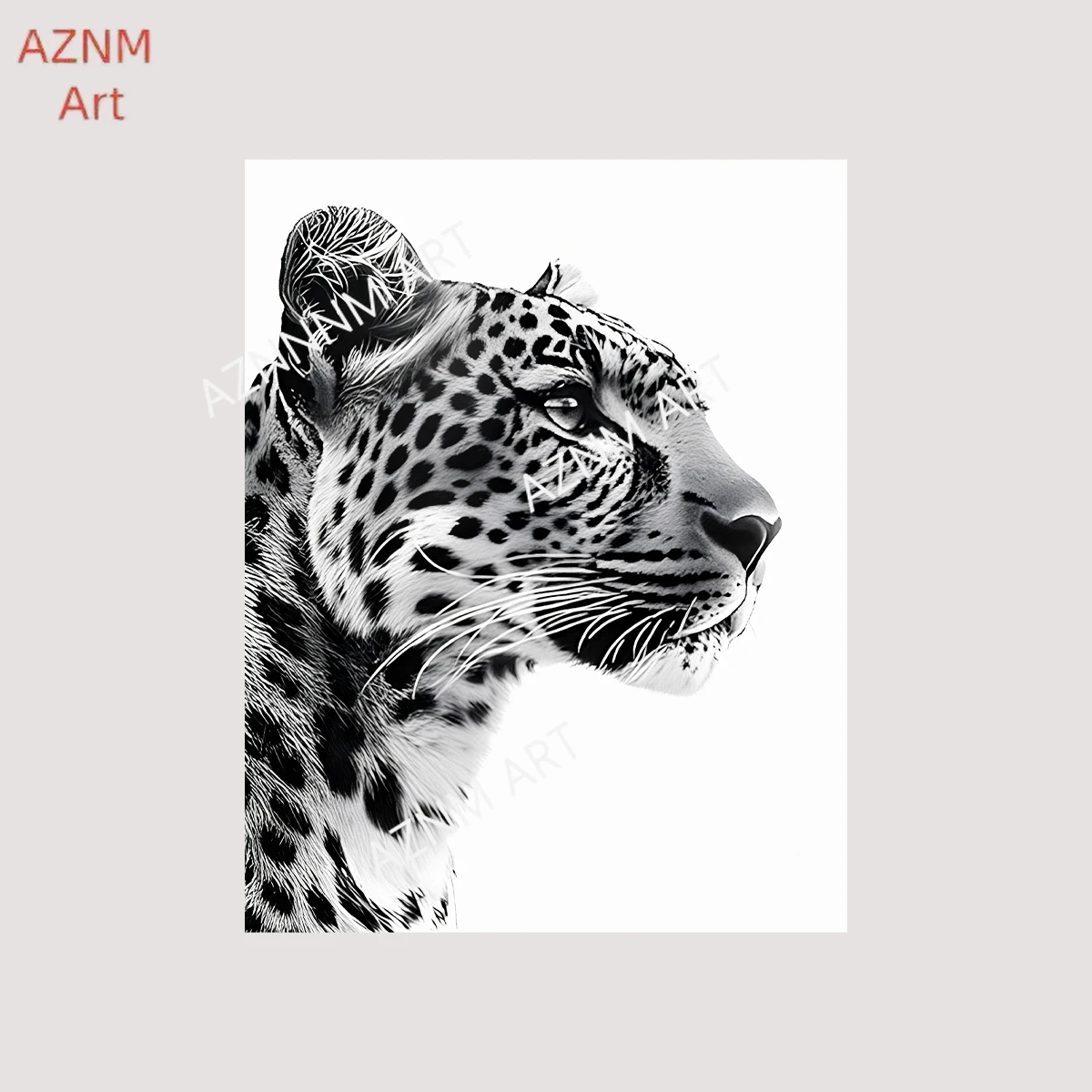Retro Leoparden- und Geparden-Abstrakt-Leinwanddruck Poster Schicke Moderne Minimalistische Kunstdrucke Wohnzimmer Heim-Dekor Poster