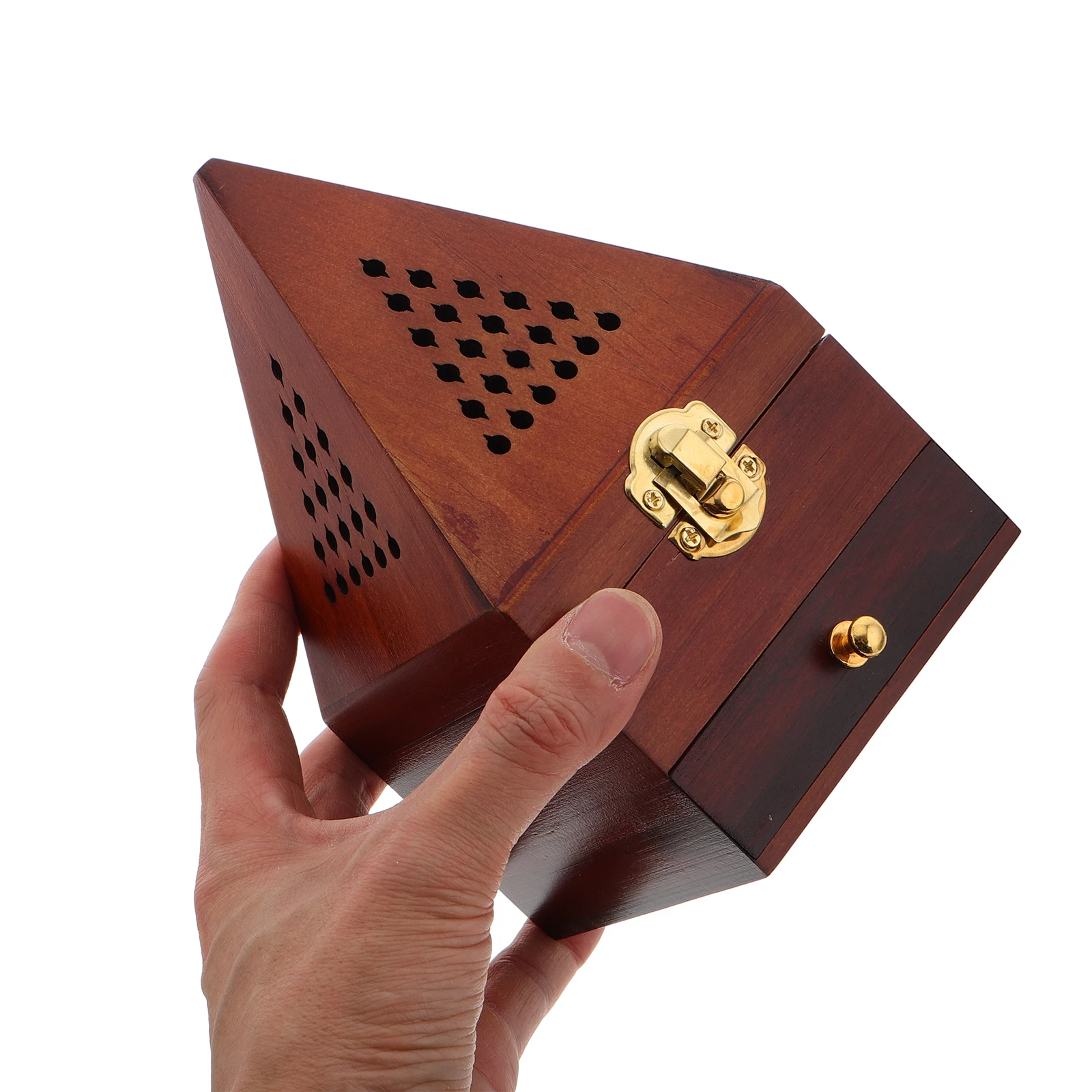 

Wooden Incense Holder Box Handcrafted Hollow Carved Design for Home Office Aromatherapy Decorative Incense Burner for Cones