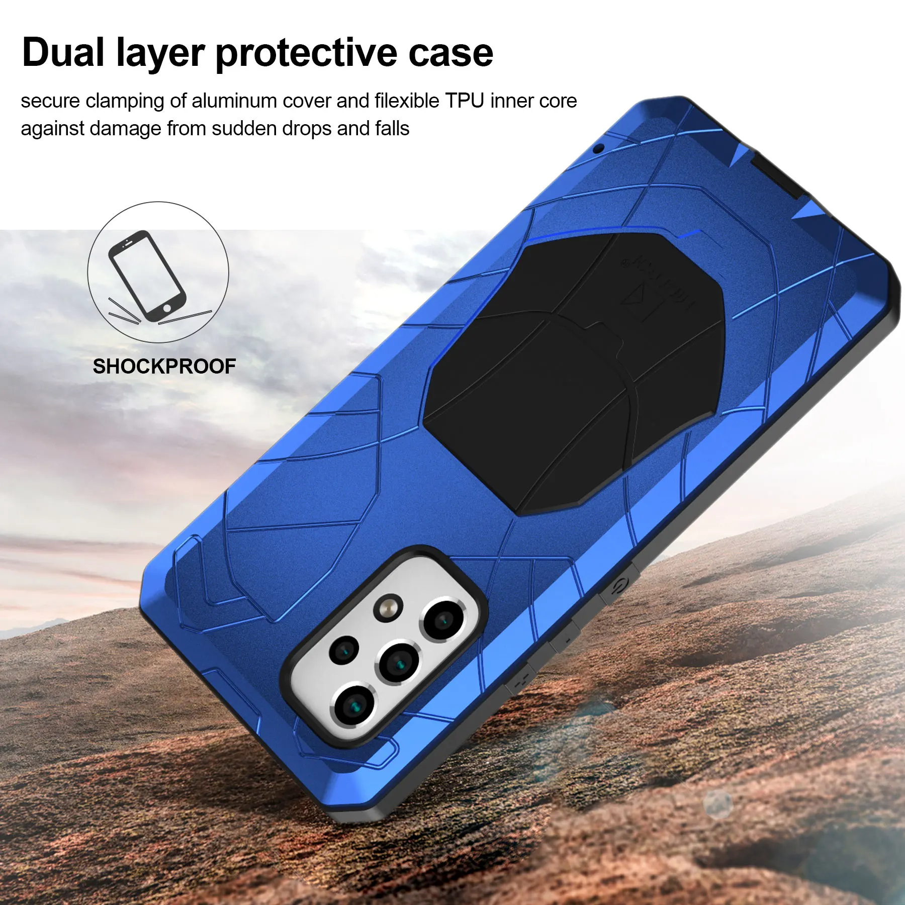 

Imatch Heavy Duty Case For Samsung Galaxy A53 A82 A72 A52 A42 A71 A51 A54 Military Metal Shockproof Dropproof Protective Cover
