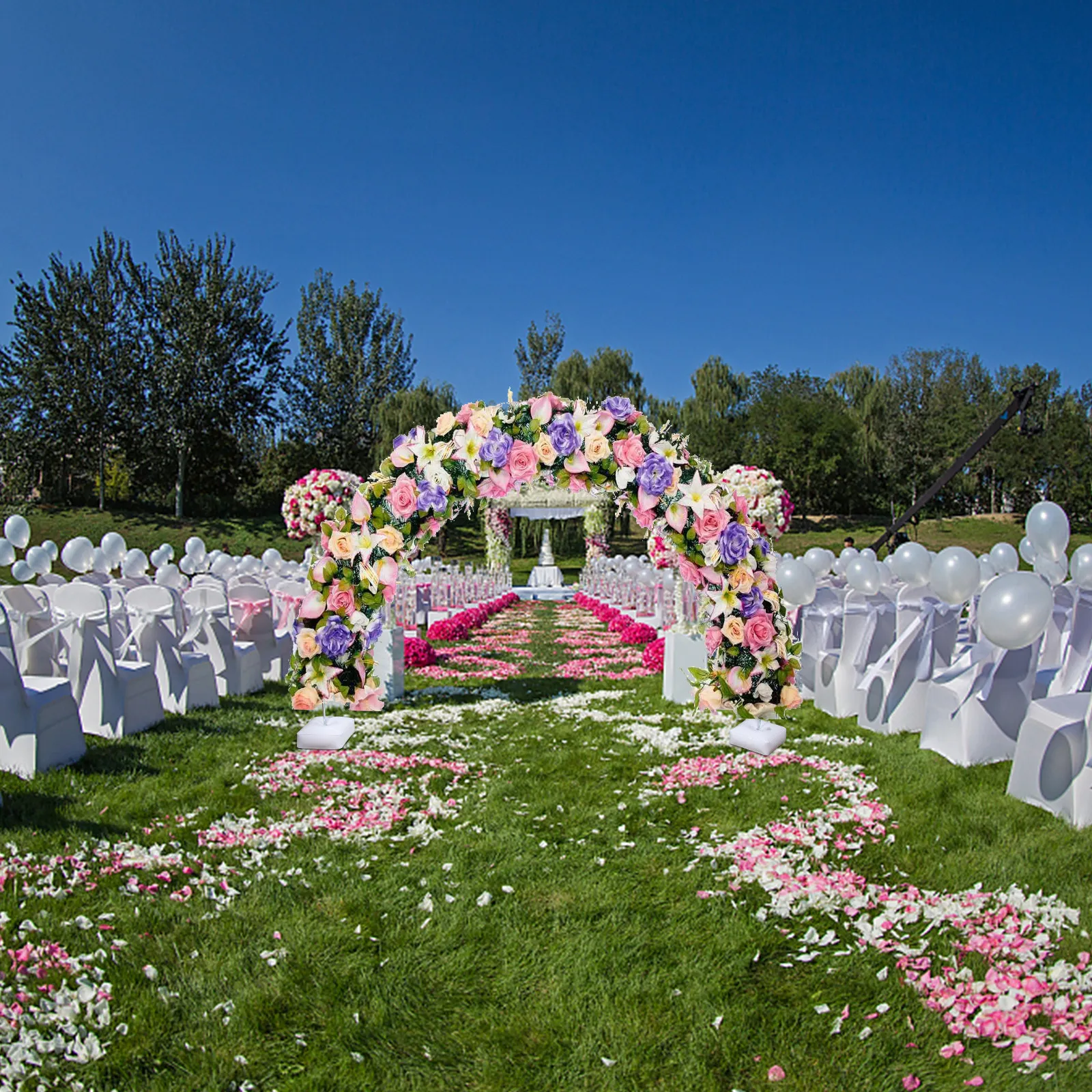 

Набор для создания арки из шаров: регулируемая металлическая рама-подставка для вечеринок, свадеб, Рождества, DIY-декораций, многоразовый комплект для арки из шаров