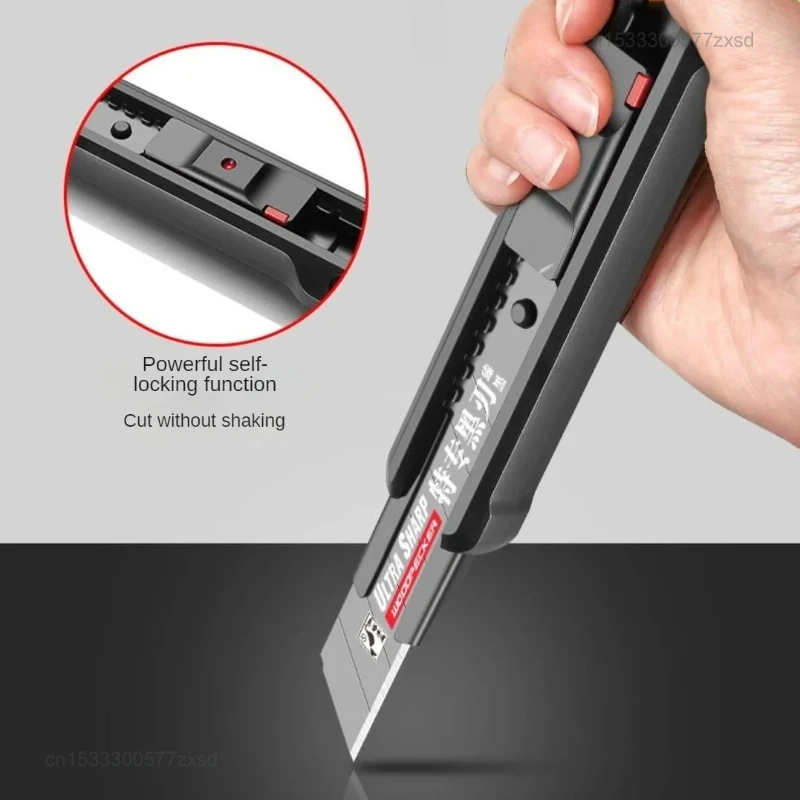 New Utility Knife Portable Mini Retractable Paper Cutting Knife Carbon Steel Blades With Safety Lock Household DIY Hand Tools