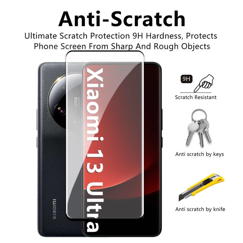 For Xiaomi 13 Ultra Glass 3D Full Cover Curved Screen Protector Xiaomi 13 Ultra Tempered Glass Xiaomi 13 Ultra Lens Film 6.7inch