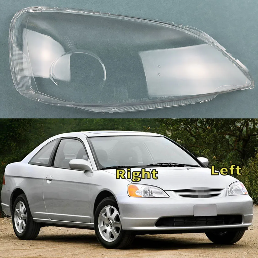 

For Honda Civic 2001 2002 2003 Car Front Headlight Cover Auto Headlamp Lampshade Lampcover Head Lamp light glass Lens Shell Caps