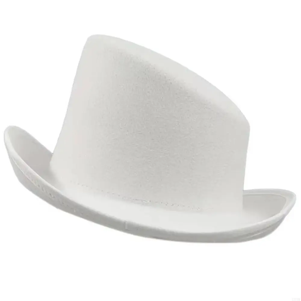 Festive Decor Angled Edge Fedora Hat British Style Slanted Top Top Hat Cotton Bucket Hat Magic Hat Party