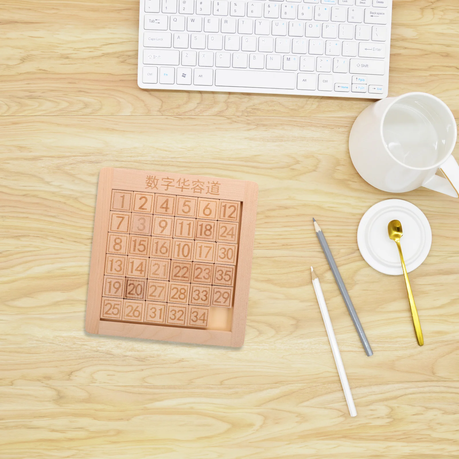 ของเล่นฮัวรงเต้าแบบดิจิทัล: ปริศนาตัวเลขเลื่อนได้ทำจากไม้สำหรับเด็ก ฝึกการคิดเชิงตรรกะ เครื่องมือการศึกษาปฐมวัย เกมฝึกสมอง