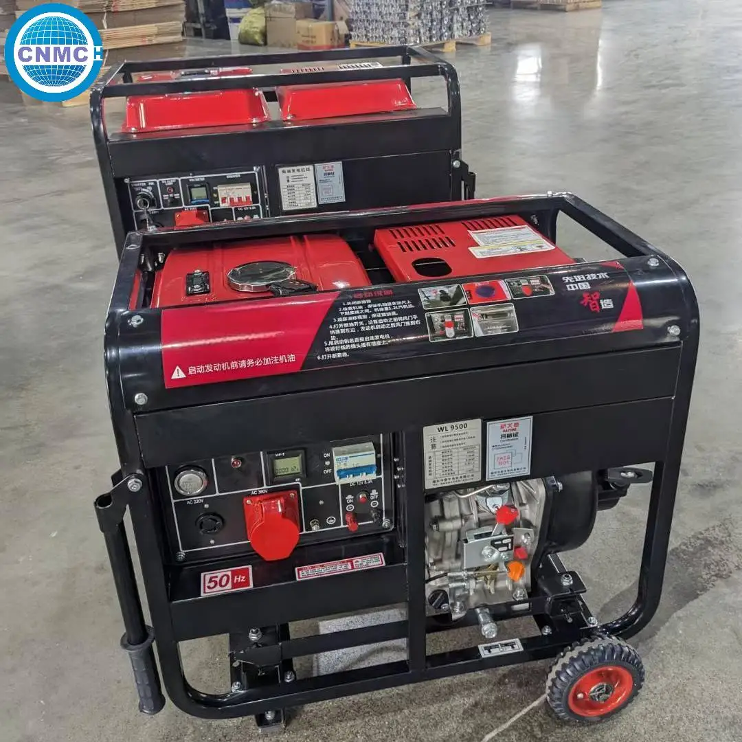 3kw 5kw 6kw 7.5kw 9.5kw Open Frame Generator 50HZ 60HZ Diesel Generator With Wheel Electric Start CE EPA Certified Home Use