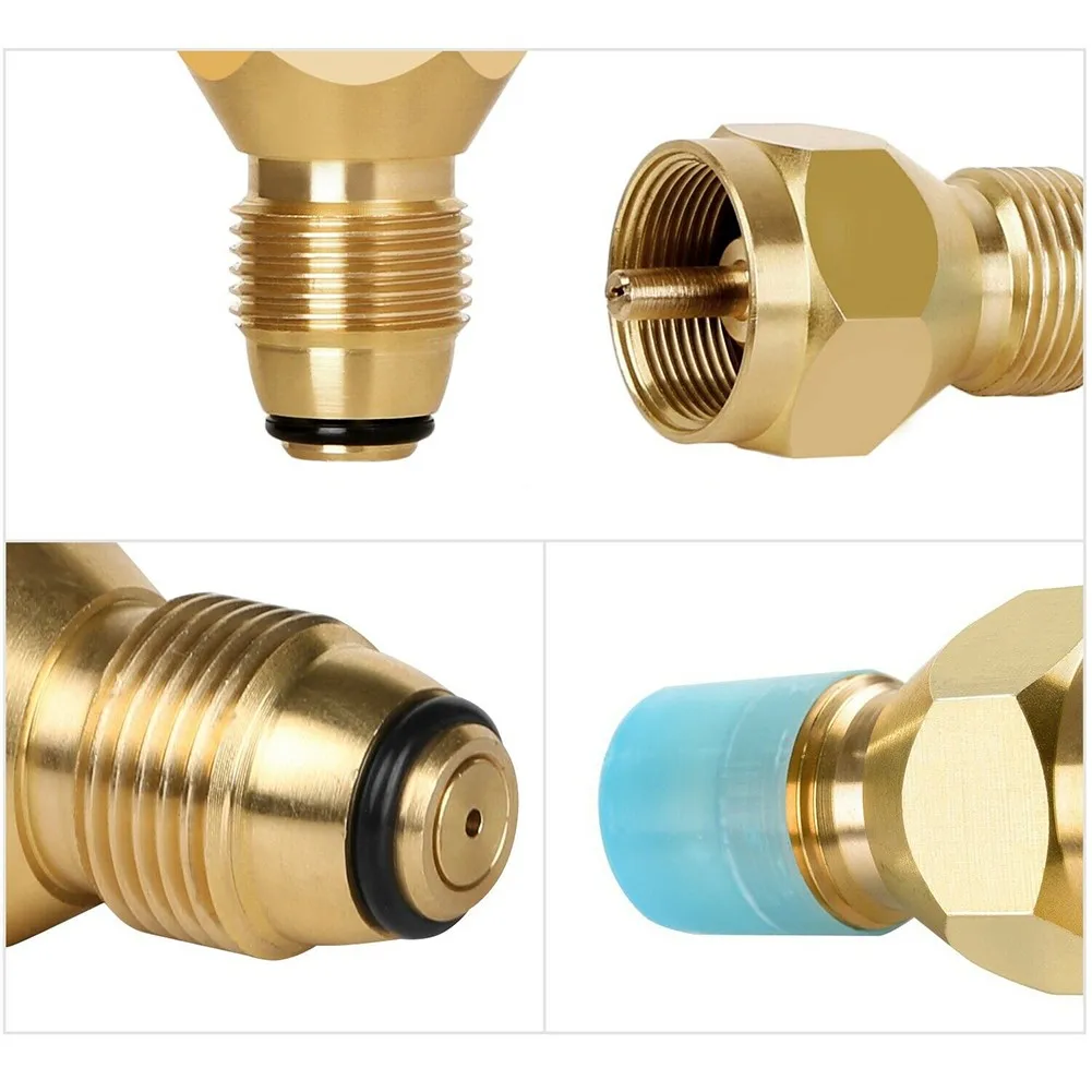 Camping Outdoor Brass Material Efficient Propane Refill Adapter for Personal Use Compatible with Most Cylinders