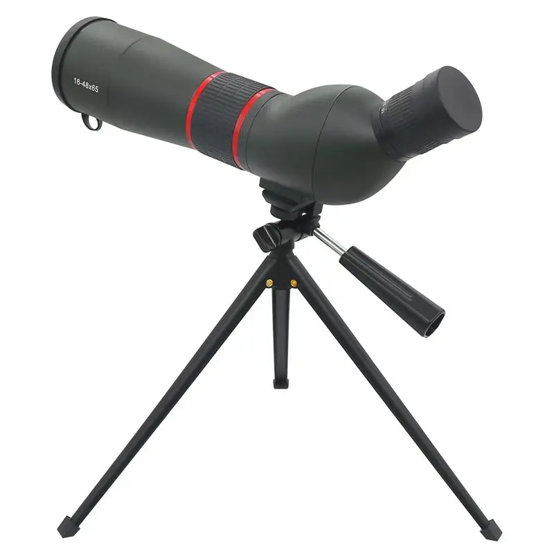 16-48×65 Telescope Spotting Scope Powerful Zoom Monocular FMC BAK4 Waterproof For Bird Watching Target Shotting With Tripod