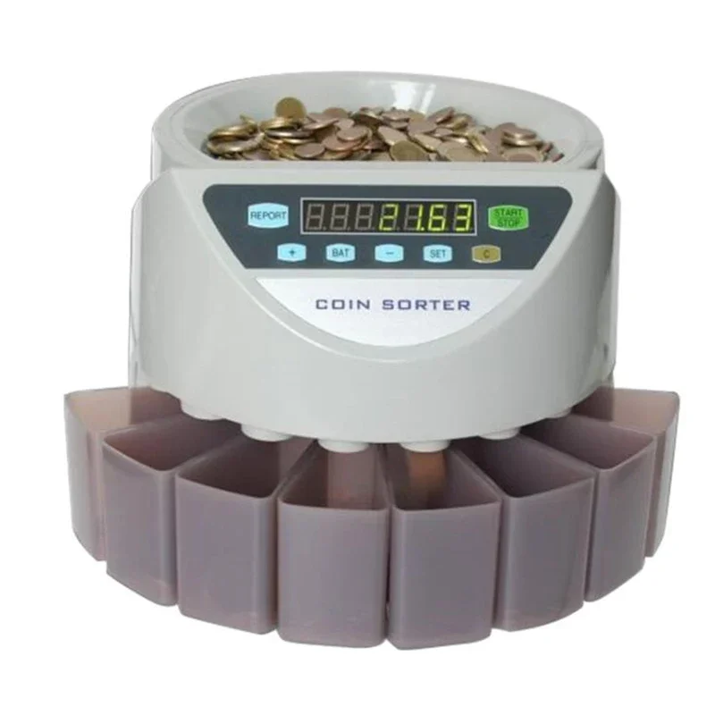 Hot Sell  Coin Value Sorter Euro Peso Singapore Dollar ringgit British Pound, Japanese Yen,Coin Counter Coins Counting Machine