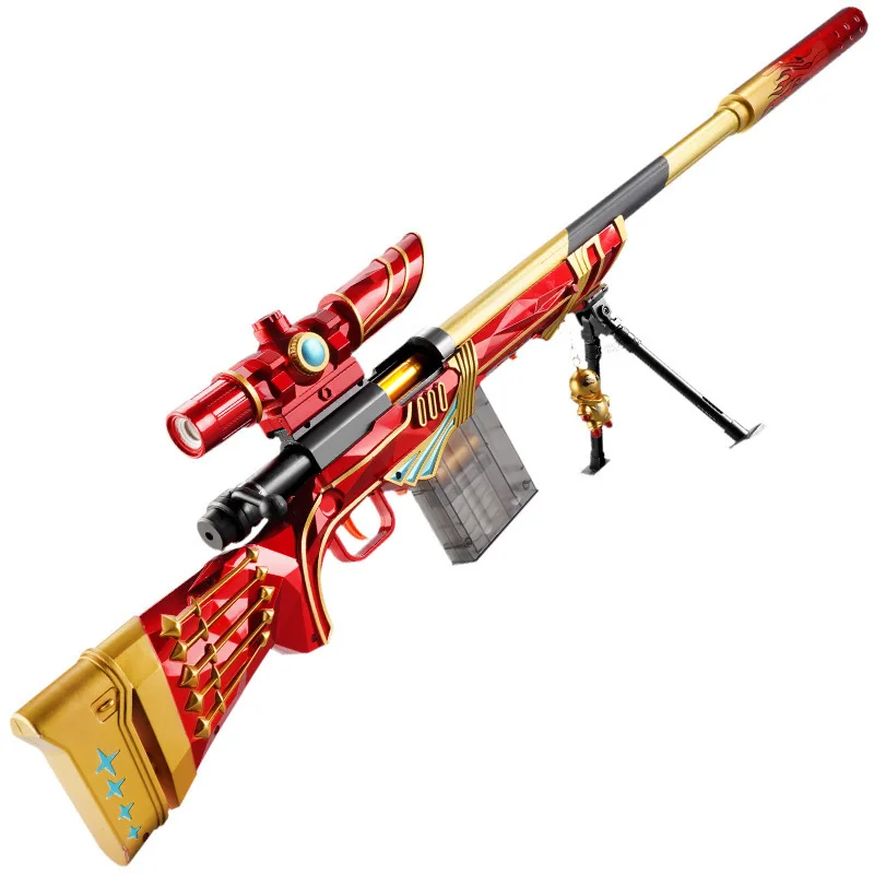ของขวัญขนาดใหญ่กล่องรุ่น M24 SHELL Soft Bullet ปืน Awm สามารถ Fire Sniper ปืนไรเฟิลของเล่นเด็กปืนรุ่นโหลดด้วยตนเองคริสต์มาส 2025