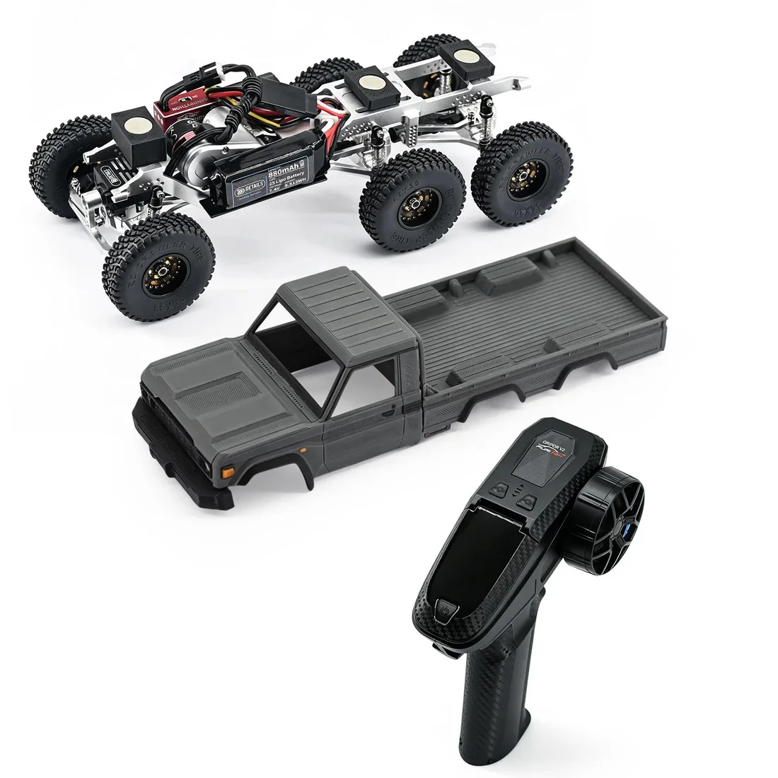 SCX30 6X6 All-metal Chassis KIT with LC79 Body RTR Set With Furitek Motor&ESC&Controller&Receiver/Servo/Battery