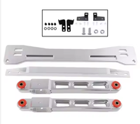 Car Racing Neo Chrome Rear Subframe Brace + Tie Bar + Lower Control Arm for 1.6 Mitsubishi Evo 1/2/3 Car Strut Bars Accessories