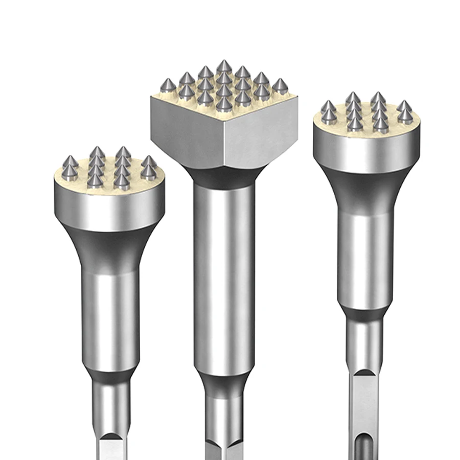 Drill Bit Flower Hammer Chisel Cement Concrete Wall Hit Lychee Surface Electric Pick Electric Hammer One Alloy Hair Hit Artifact