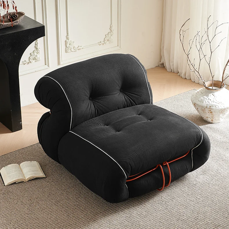 

Hippo Sofa's Luxury 2-Seater Italian Minimalist Simple Modern Fabric Leisure Chair for Home Bedroom Use Contemporary Lazy Couch