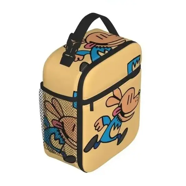 

Man Running Insulated Lunch Bag Cartoon Comic Food Bag Reusable Cooler Thermal Lunch Box For Travel