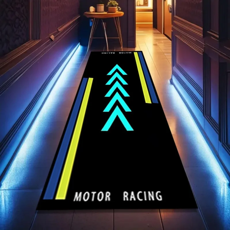 

VIKAMA Cyber Mecha-Style Floor Mat: Durable, Non-Slip Entryway, Hallway, Kitchen, and Laundry Room Rug for Home Decor