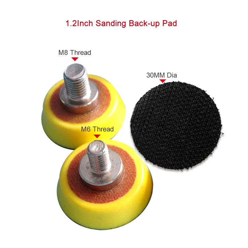 1.2Inch 30MM Back-up Sanding Pad for Hook and Loop Sanding Discs Polishing & Grinding Tools Sander Grinder Electric drill Dremel