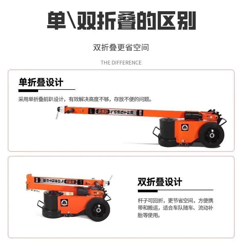 Neuer horizontaler pneumatischer Wagenheber, hydraulisch, 80 Tonnen, 30 T50, hydraulische Hochleistungs-Autoreparatur, spezielle pneumatische Oberseite