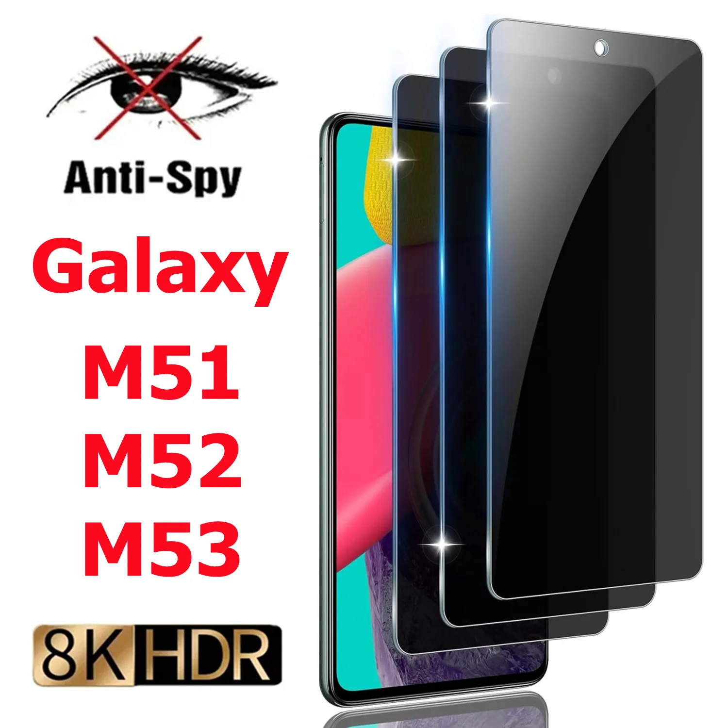 

For Samsung Galaxy M51 M52 M53 Privacy membrane Anti Spy Screen Protector Privacy Glass Film
