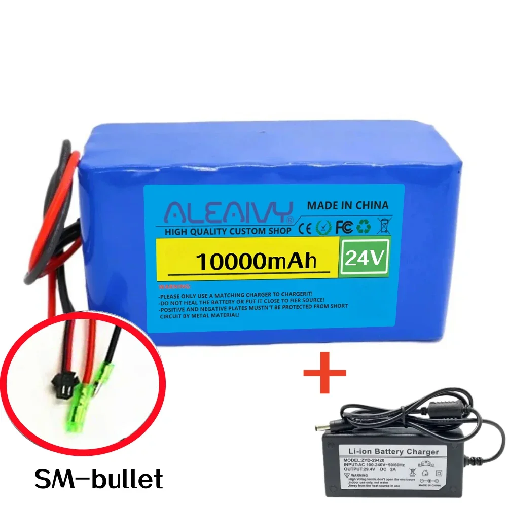 24V 10Ah 7S3P 18650 Oplaadbare Batterij BMS Bescherming 29.4V Geschikt voor Elektrische Scooter Rolstoel Mobiliteit speelgoedauto.