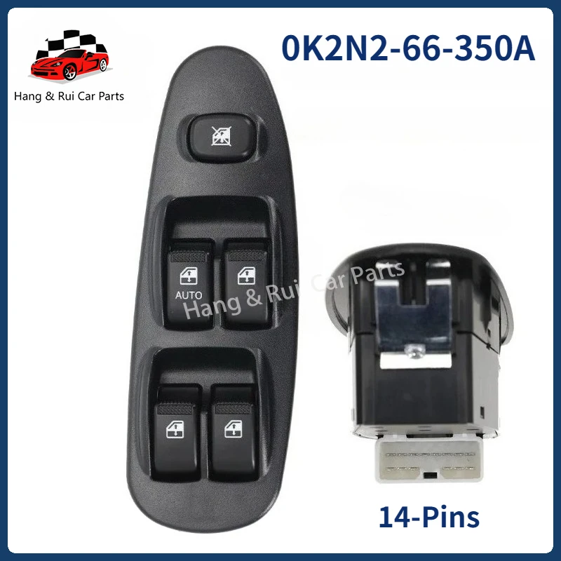 0K2A2-66-350 0K2N2-66-350A For Kia Sephia 1997-2001&2000-2004 Spectra Sedan Front Left Car Power Window Switch Button 0K2A266350