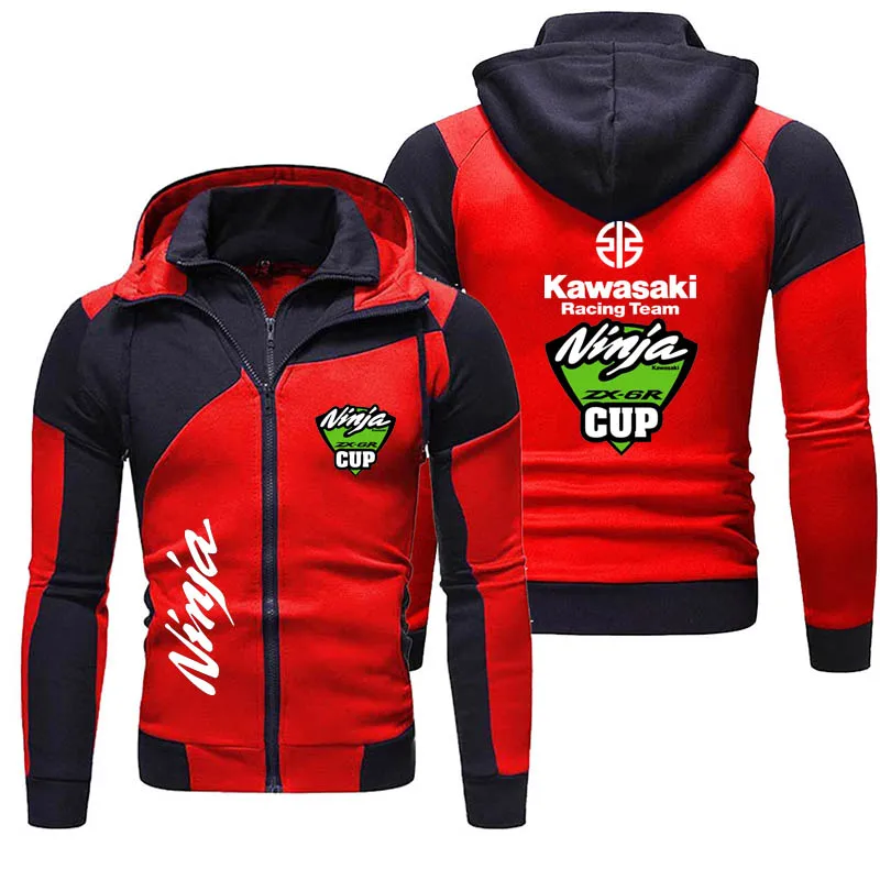 

Kawasaki Racing Motorcycle Team Men's Zip-Up Hoodie, Spring and Autumn Fashion Men's Sportswear, 2025 New Women's Sports Jacket