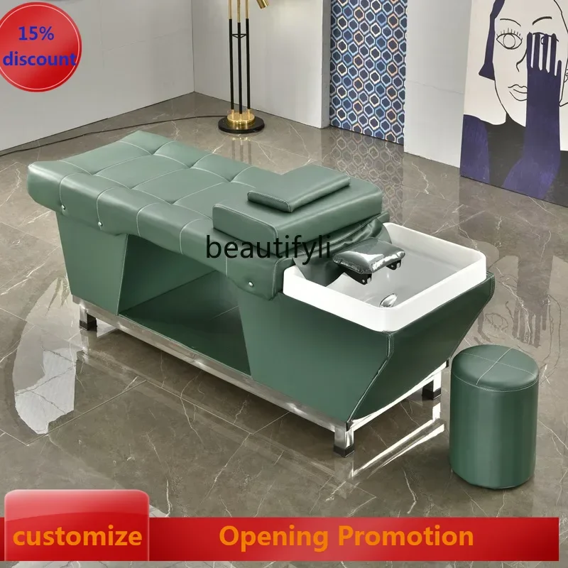 

ss7486 Head Therapy Shampoo Chair Barber Shop Beauty Salon Massage Belt Fumigation Lying Completely Ear Cleaning Water Circulati
