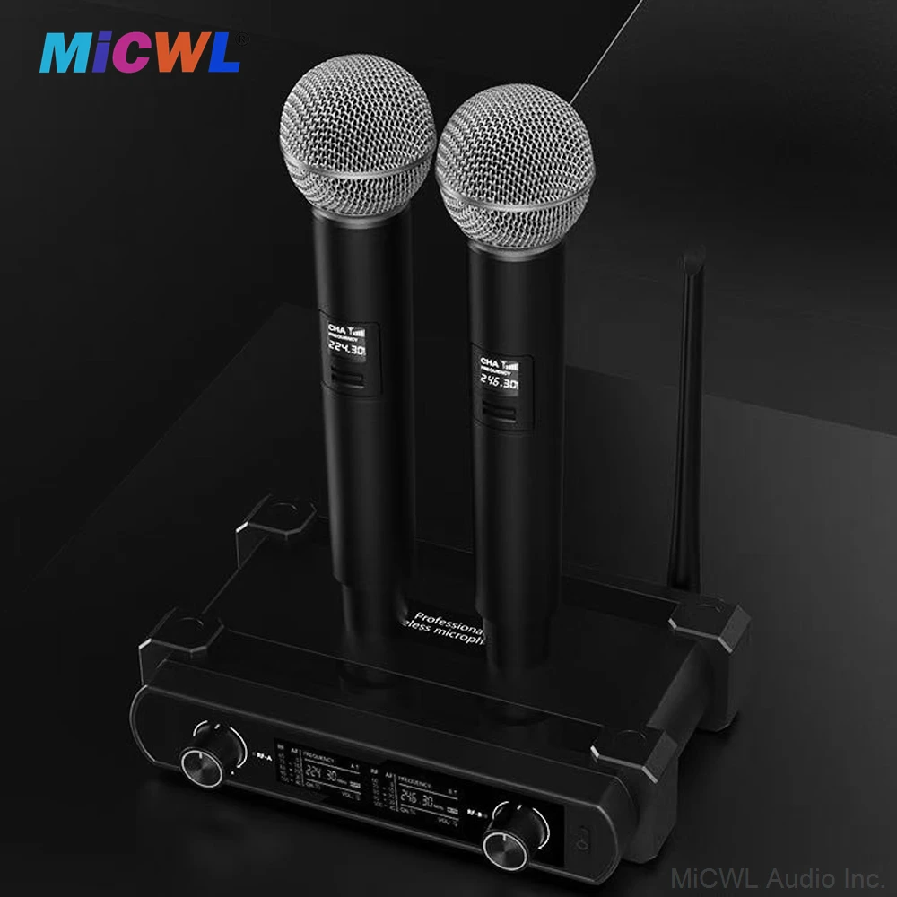 BLX188 VHF 2 채널 무선 핸드헬드 마이크 시스템 4채널 DJ 가라오케 무대 공연 노래