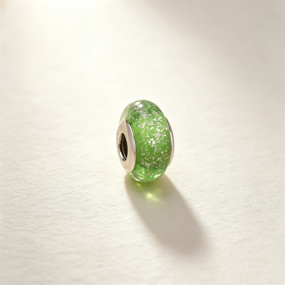 New S925 Silver Red White Blue Green Purple Glass Beads Are Charming  Fit for Original Bracelets DIY Women's Fine Jewelry Gifts