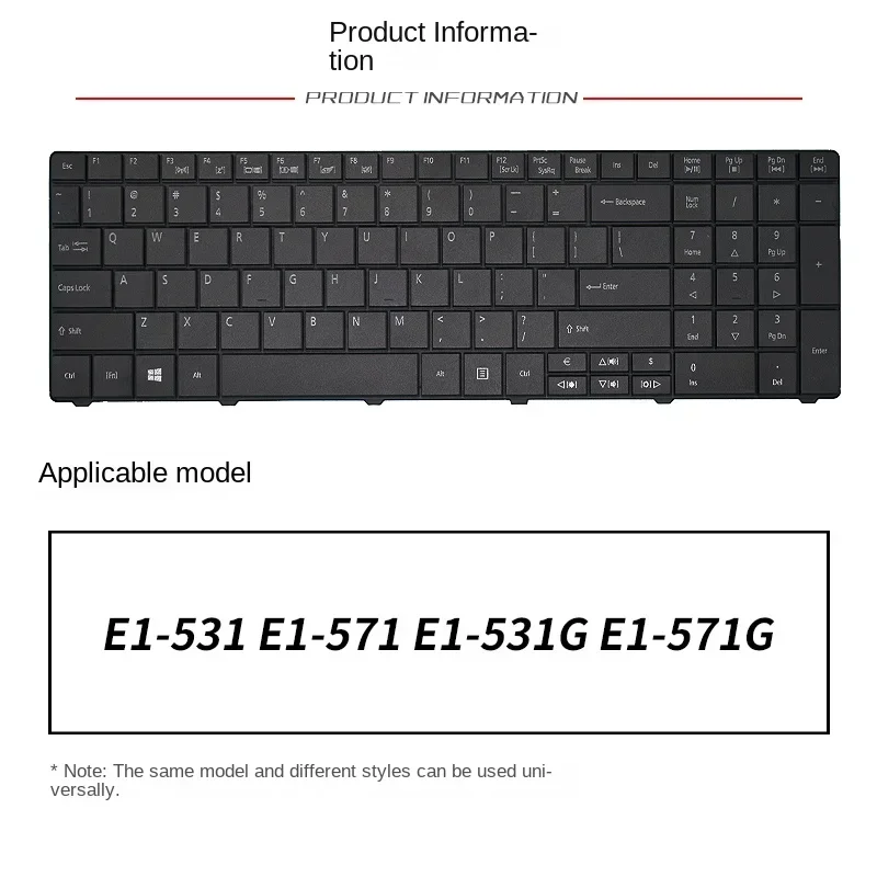 replace suit for ACER   E1-531 E1-571 E1-531G E1-571G E1-571 Laptop keyboard