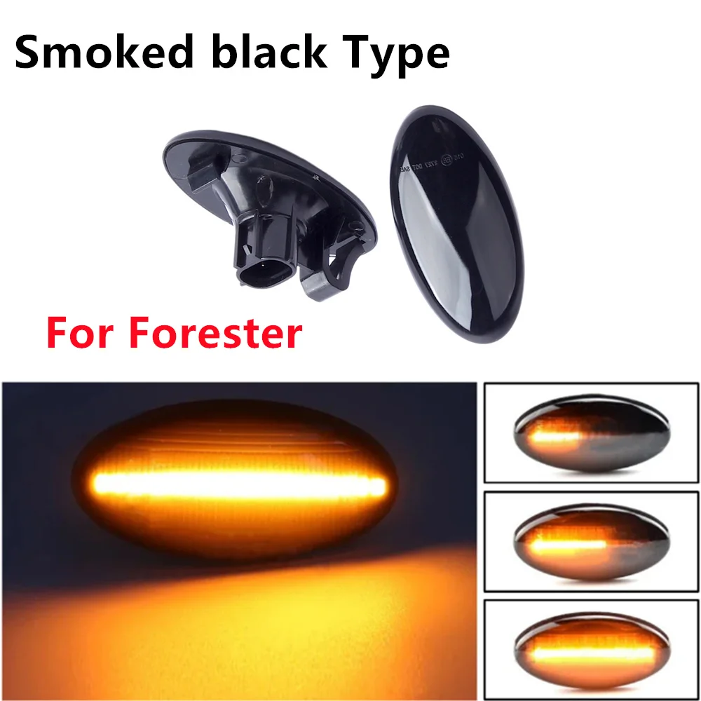 

2 шт. динамический янтарный светодиодный боковой габаритный указатель поворота последовательный мигающий свет для Impreza Wrx Sti 2008-2011 для Forester 2008-2012